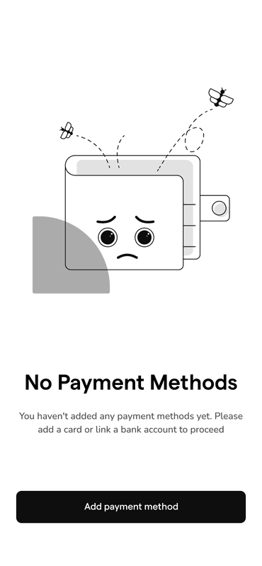 No Payment Methods