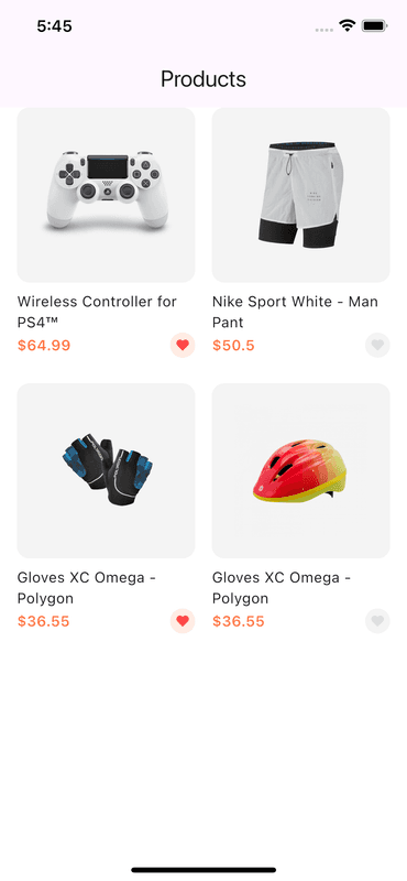 Flutter Shop Products Page