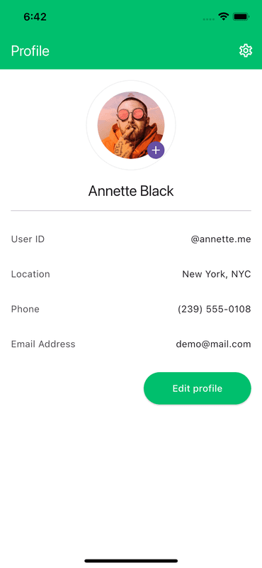 Flutter Profile Screen