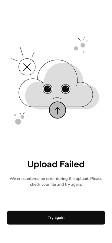 Upload Failed