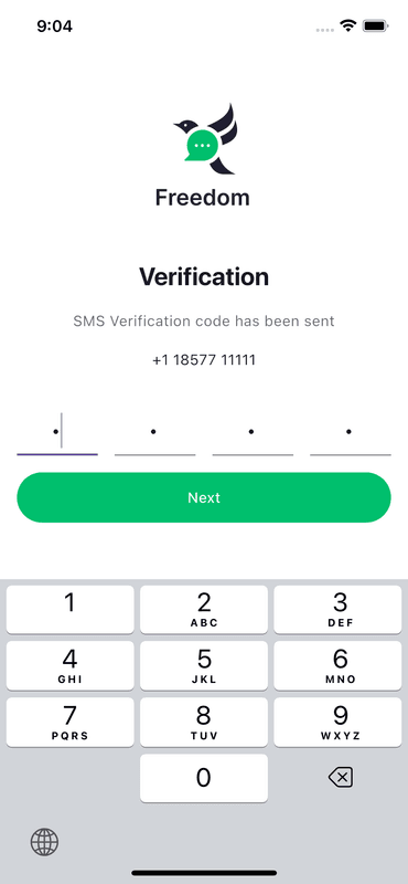 Flutter OTP Verification Page