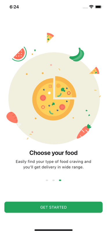 Flutter FoodApp Onboarding Screen