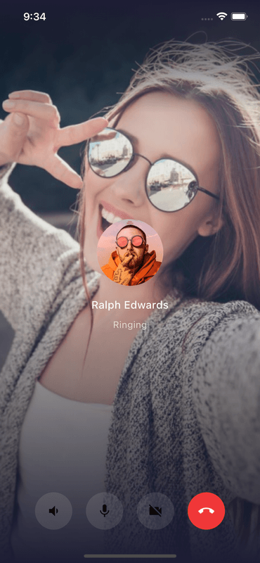 Flutter Audio Calling Page